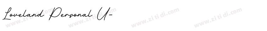 Loveland Personal U字体转换